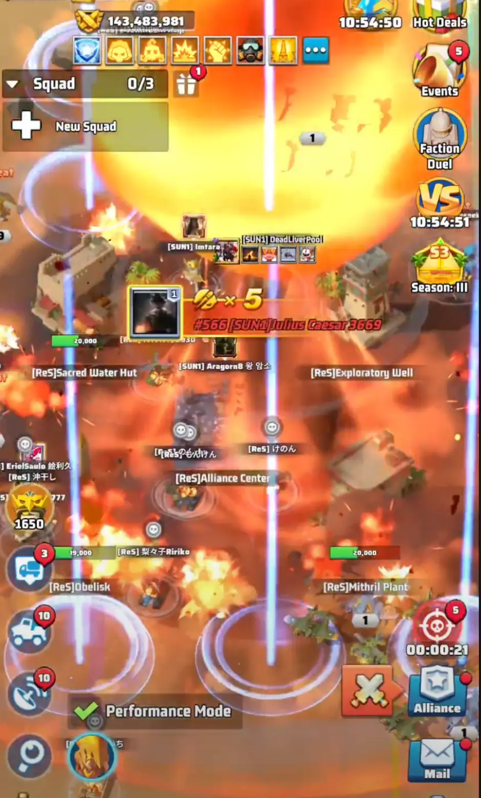 Spice War: SUN1 vs RES and other battles